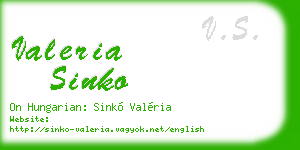 valeria sinko business card